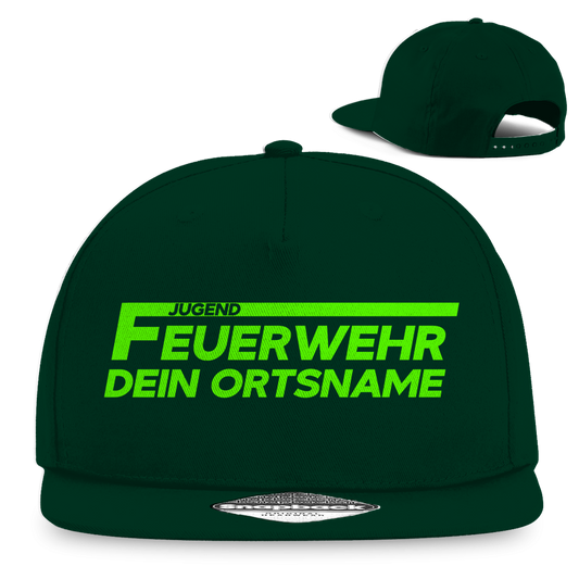 Snapback Rapper Cap - Jugendfeuerwehr Grün [Personalisierbar]