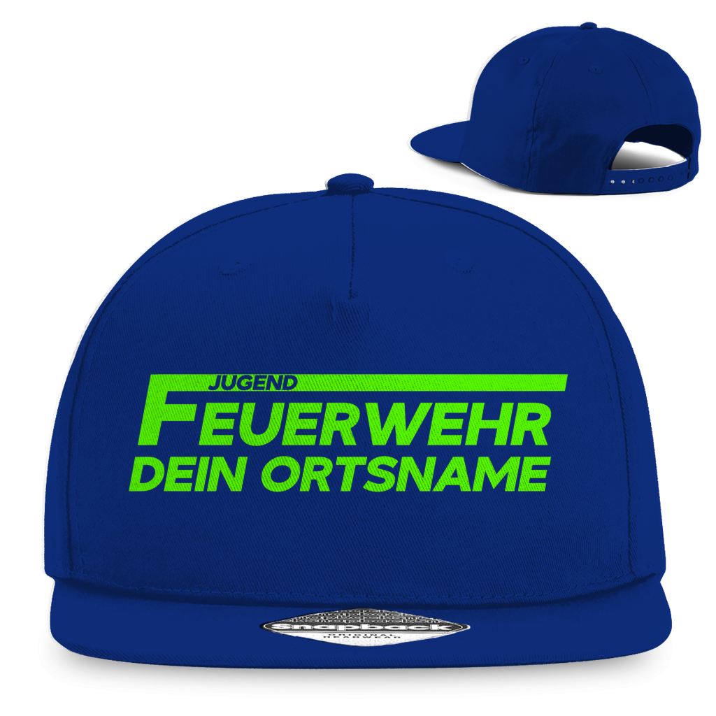 Snapback Rapper Cap - Jugendfeuerwehr Grün [Personalisierbar]