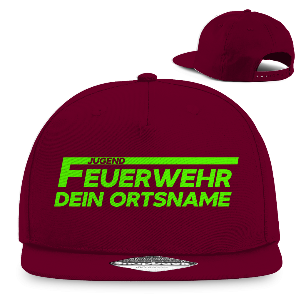 Snapback Rapper Cap - Jugendfeuerwehr Grün [Personalisierbar]