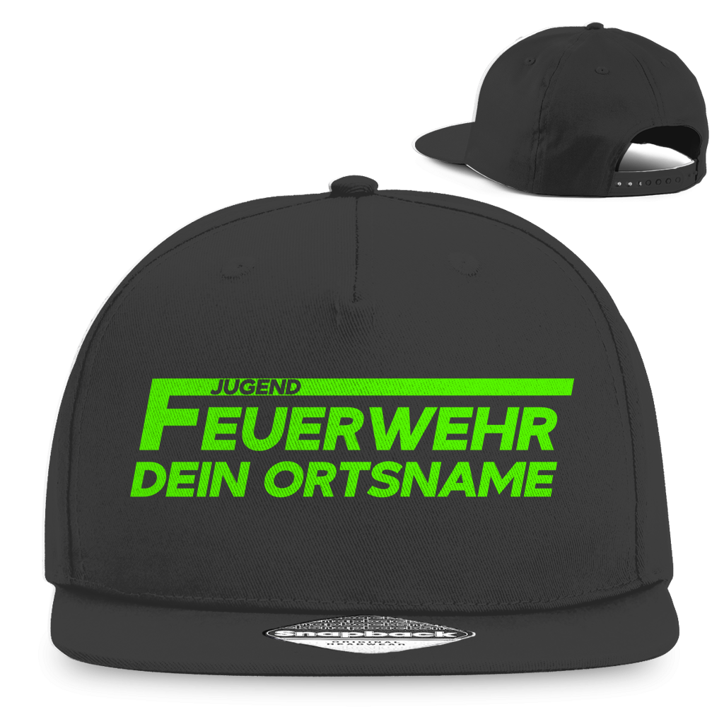 Snapback Rapper Cap - Jugendfeuerwehr Grün [Personalisierbar]