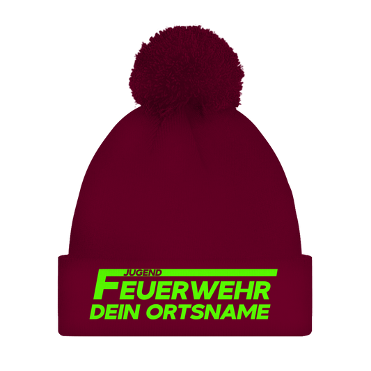 Bommelmütze - Jugendfeuerwehr Grün [Personalisierbar]