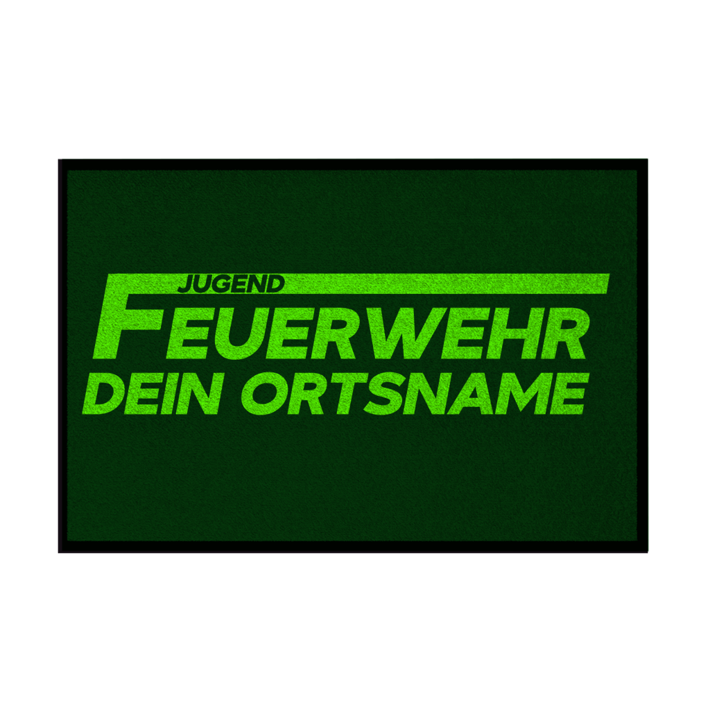 Fußmatte - Jugendfeuerwehr Grün [Personalisierbar]