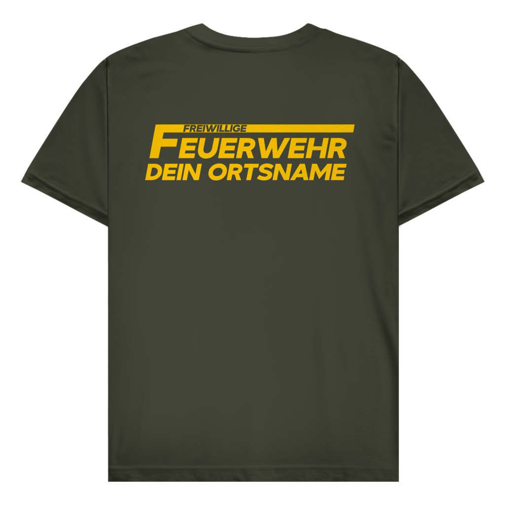 Herren T-Shirt - Freiwillige Feuerwehr Gelb [Personalisierbar]