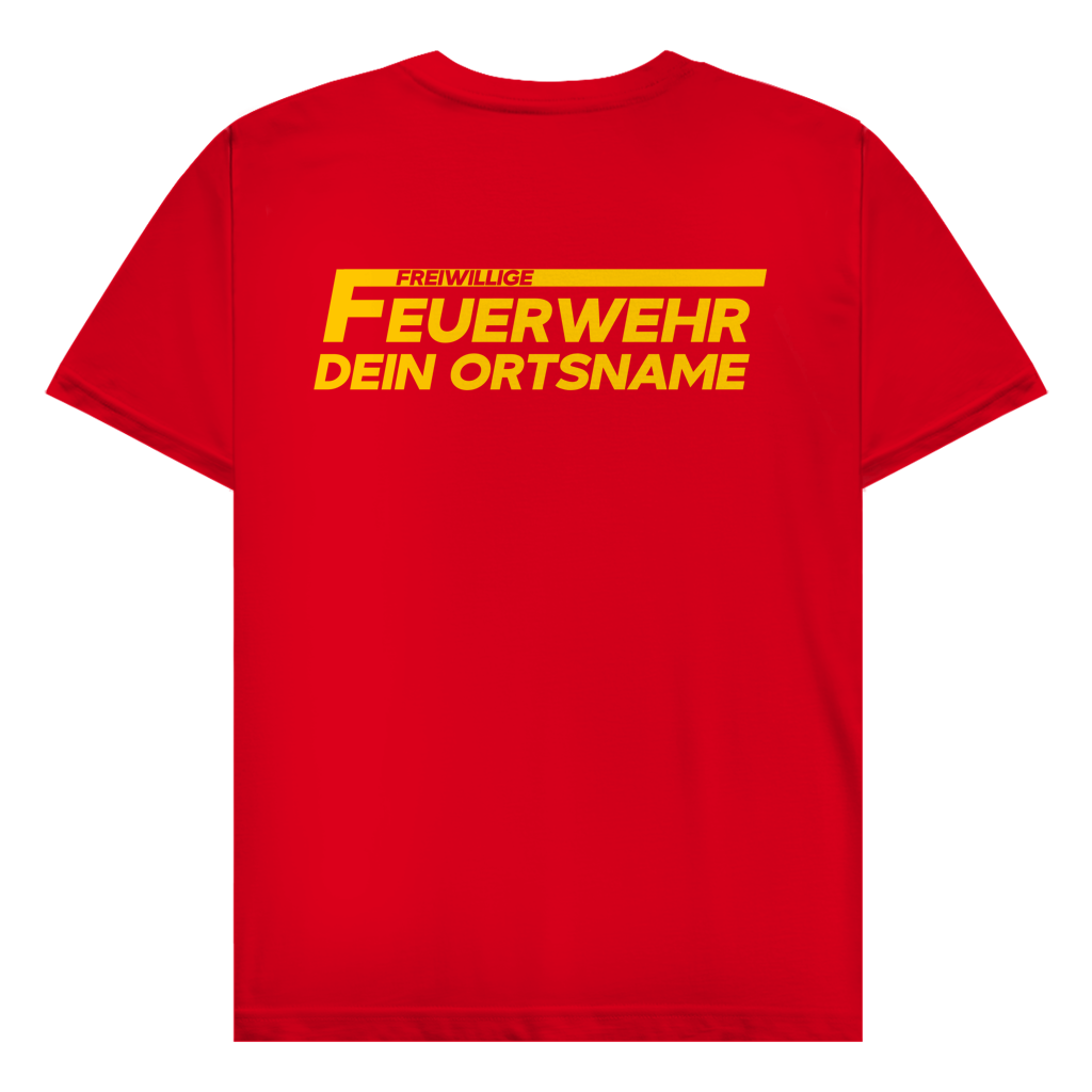 Herren T-Shirt - Freiwillige Feuerwehr Gelb [Personalisierbar]