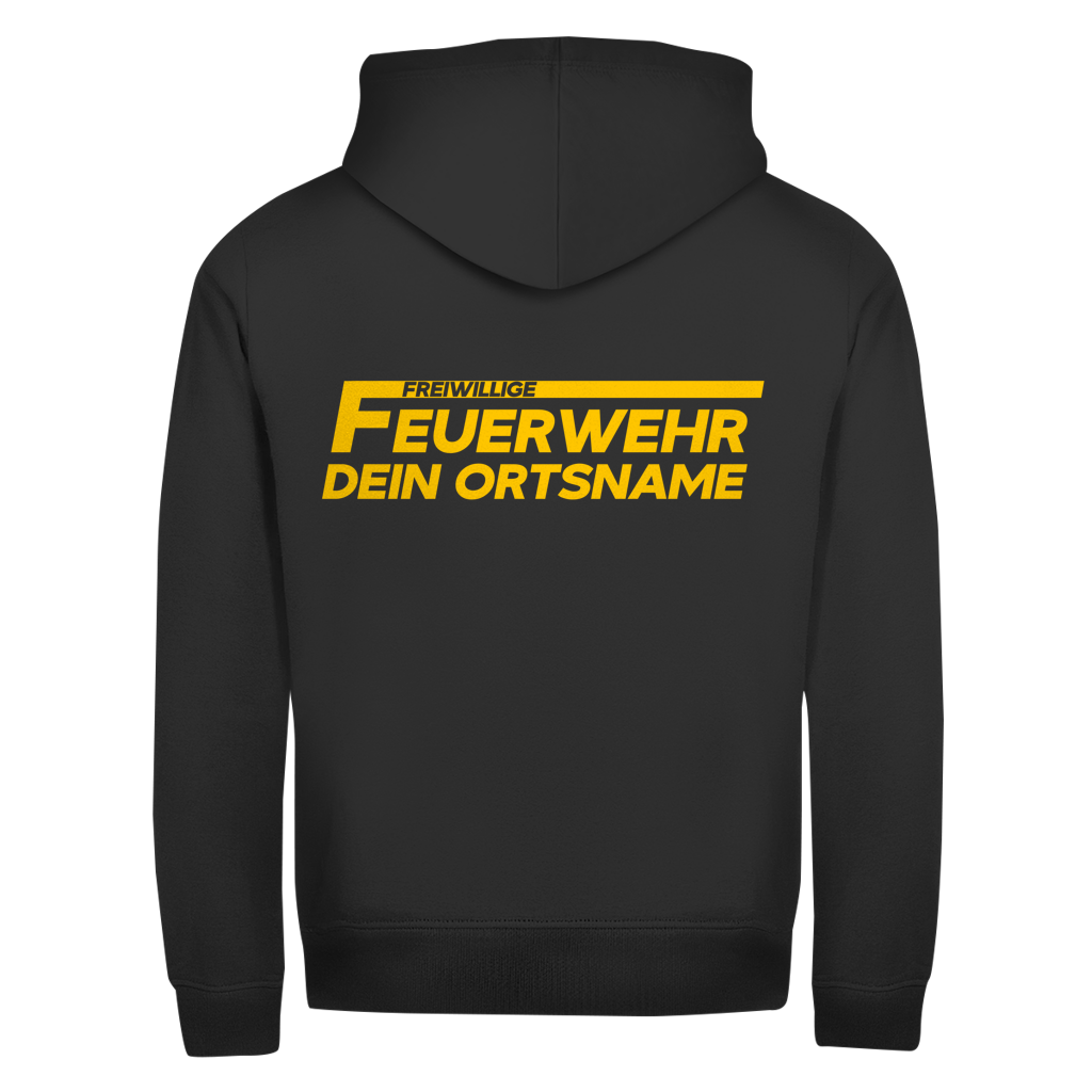 Unisex Zipper Hoodie - Freiwillige Feuerwehr Gelb [Personalisierbar]