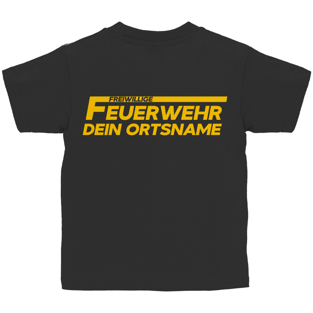 Kinder T-Shirt - Freiwillige Feuerwehr Gelb [Personalisierbar]