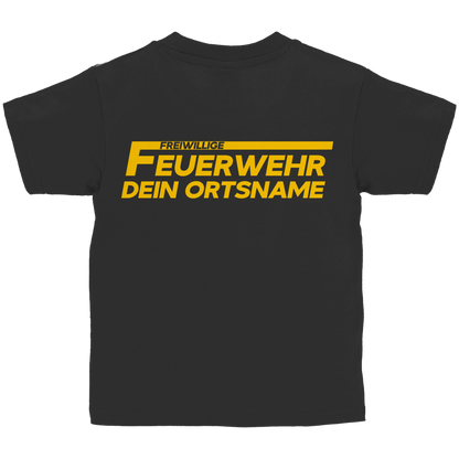 Kinder T-Shirt - Freiwillige Feuerwehr Gelb [Personalisierbar]
