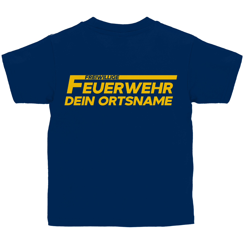 Kinder T-Shirt - Freiwillige Feuerwehr Gelb [Personalisierbar]