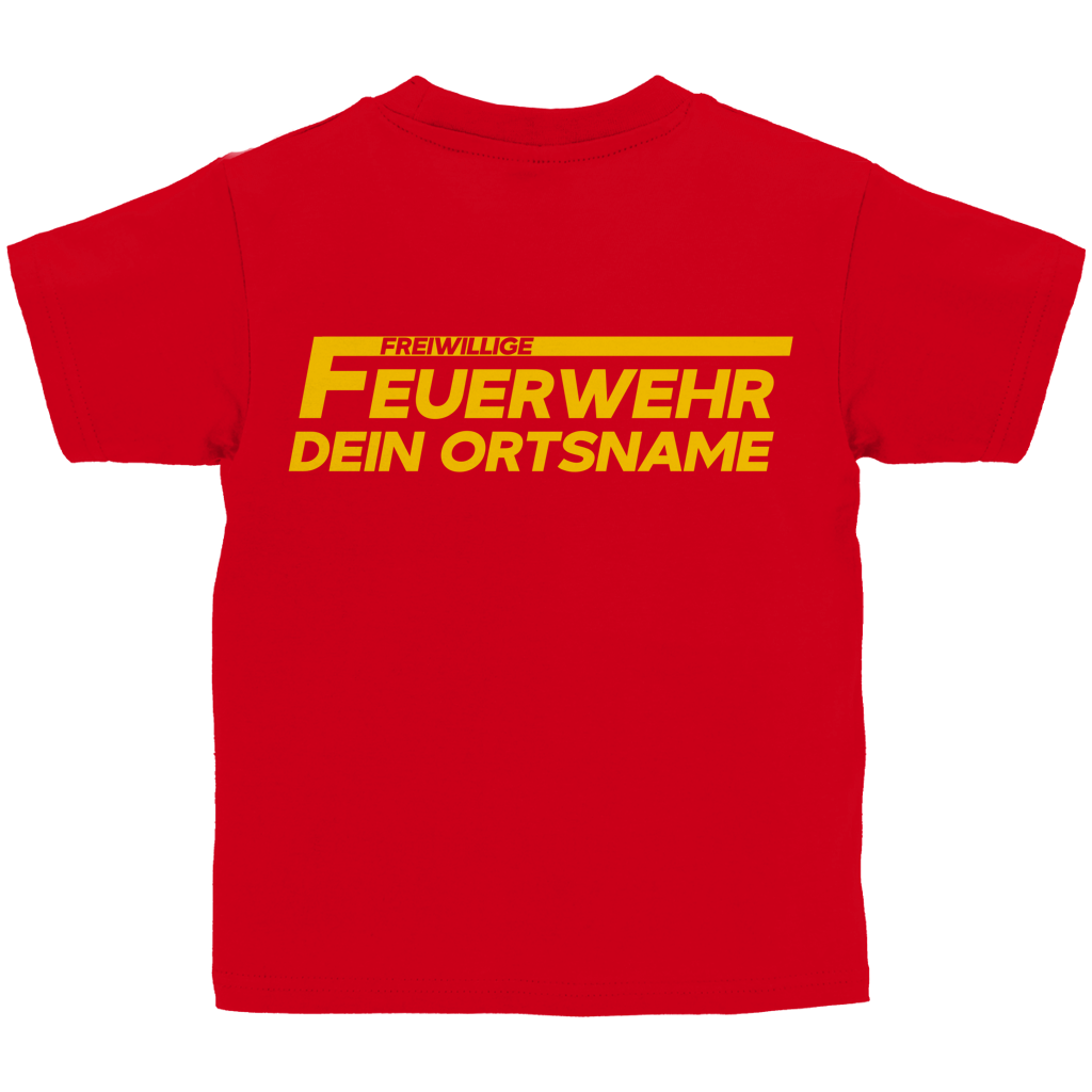 Kinder T-Shirt - Freiwillige Feuerwehr Gelb [Personalisierbar]
