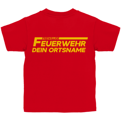 Kinder T-Shirt - Freiwillige Feuerwehr Gelb [Personalisierbar]