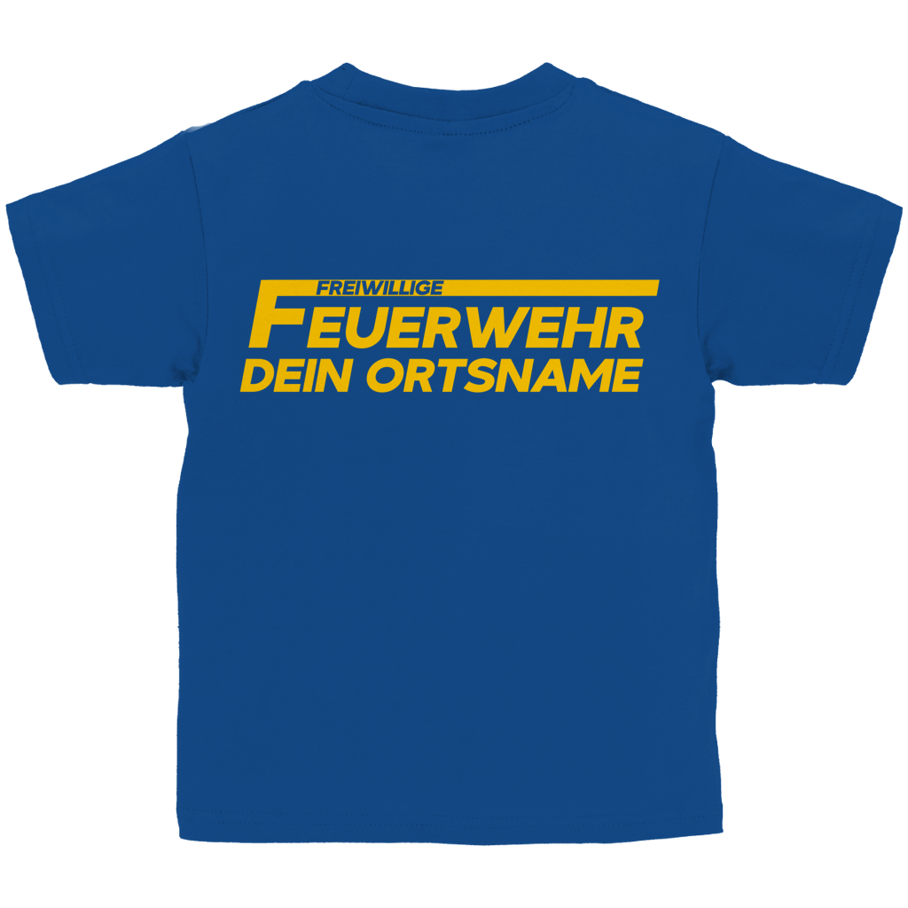 Kinder T-Shirt - Freiwillige Feuerwehr Gelb [Personalisierbar]