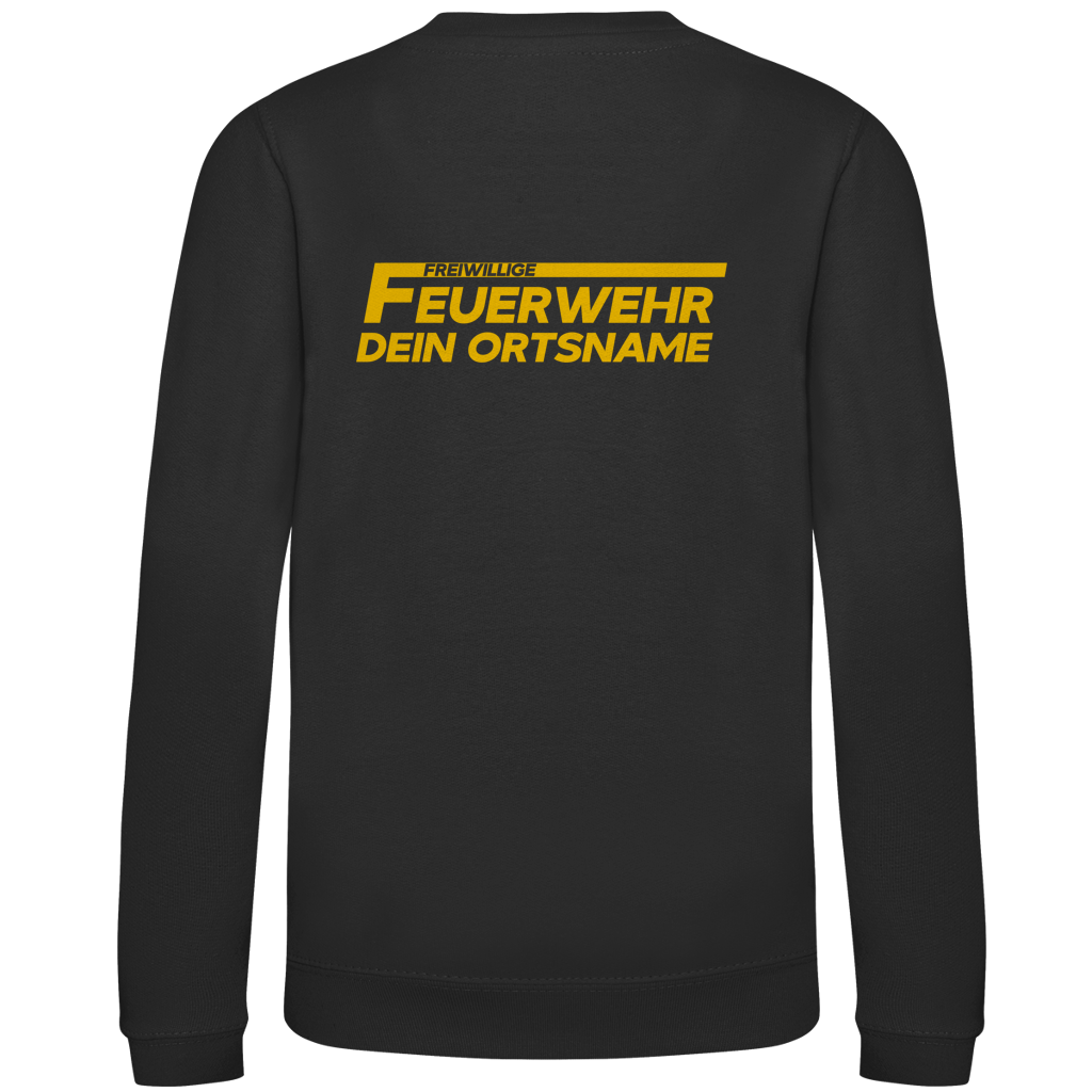 Kinder Sweatshirt - Freiwillige Feuerwehr Gelb [Personalisierbar]