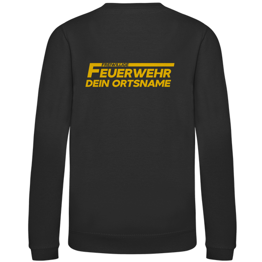 Kinder Sweatshirt - Freiwillige Feuerwehr Gelb [Personalisierbar]