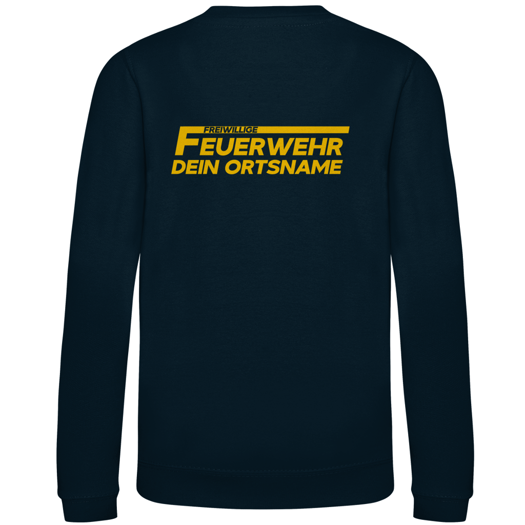 Kinder Sweatshirt - Freiwillige Feuerwehr Gelb [Personalisierbar]