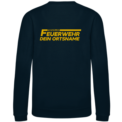 Kinder Sweatshirt - Freiwillige Feuerwehr Gelb [Personalisierbar]