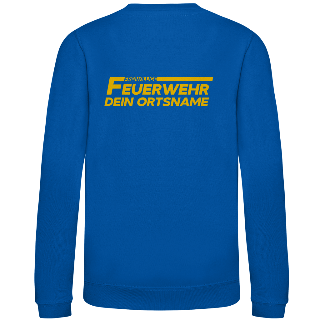 Kinder Sweatshirt - Freiwillige Feuerwehr Gelb [Personalisierbar]