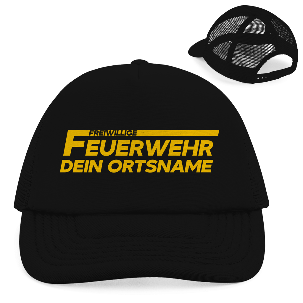 Retro Trucker Cap - Freiwillige Feuerwehr Gelb [Personalisierbar]
