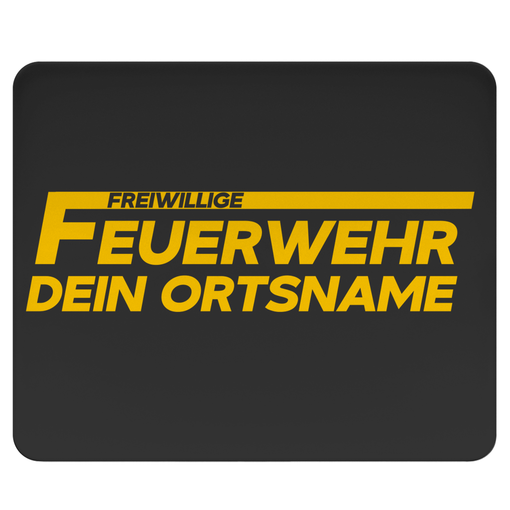 Mousepad - Freiwillige Feuerwehr Gelb [Personalisierbar]