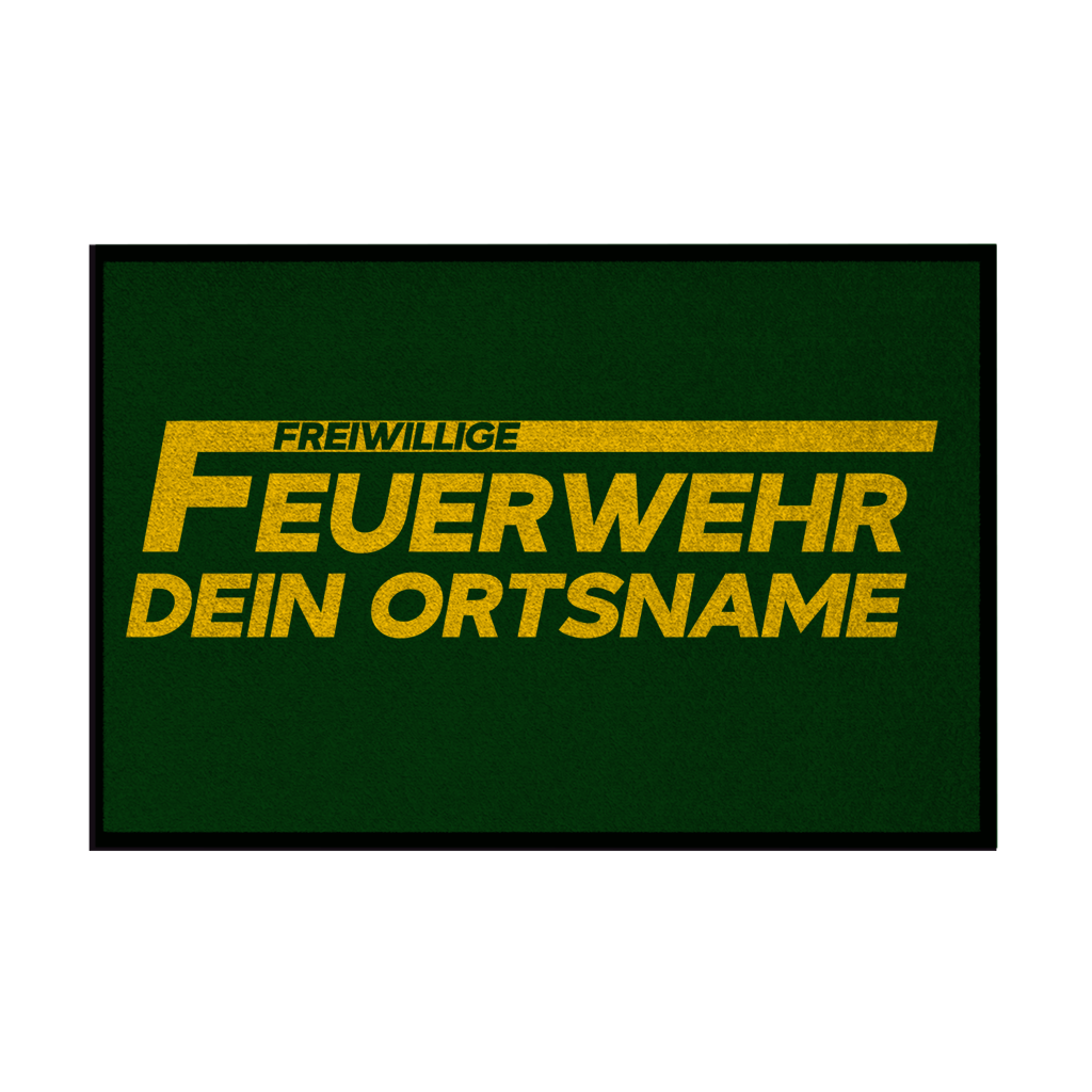 Fußmatte - Freiwillige Feuerwehr Gelb [Personalisierbar]