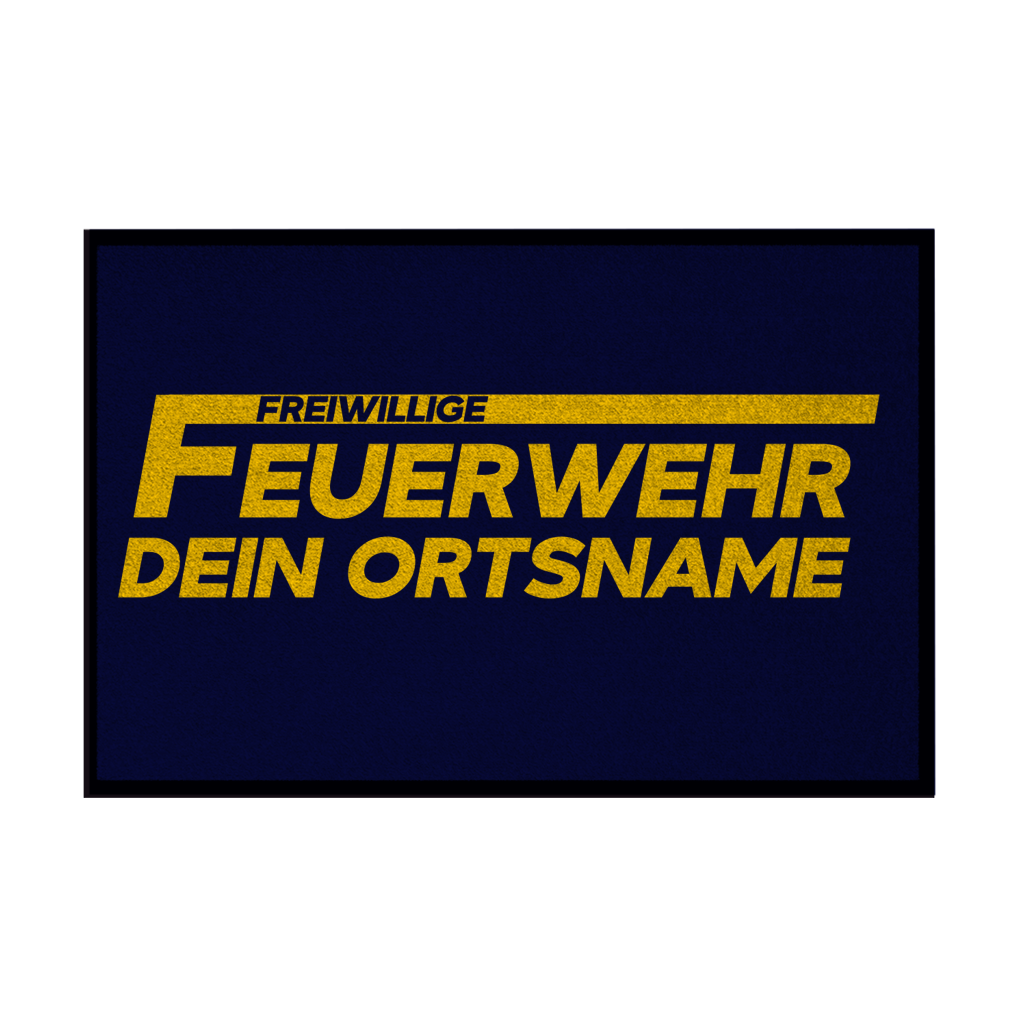 Fußmatte - Freiwillige Feuerwehr Gelb [Personalisierbar]