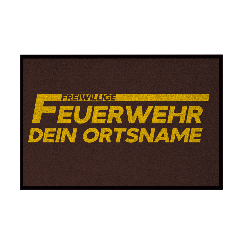 Fußmatte - Freiwillige Feuerwehr Gelb [Personalisierbar]
