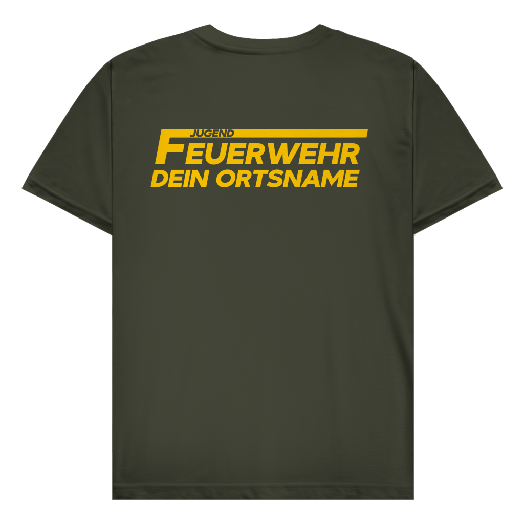 Herren T-Shirt - Jugendfeuerwehr Gelb [Personalisierbar]