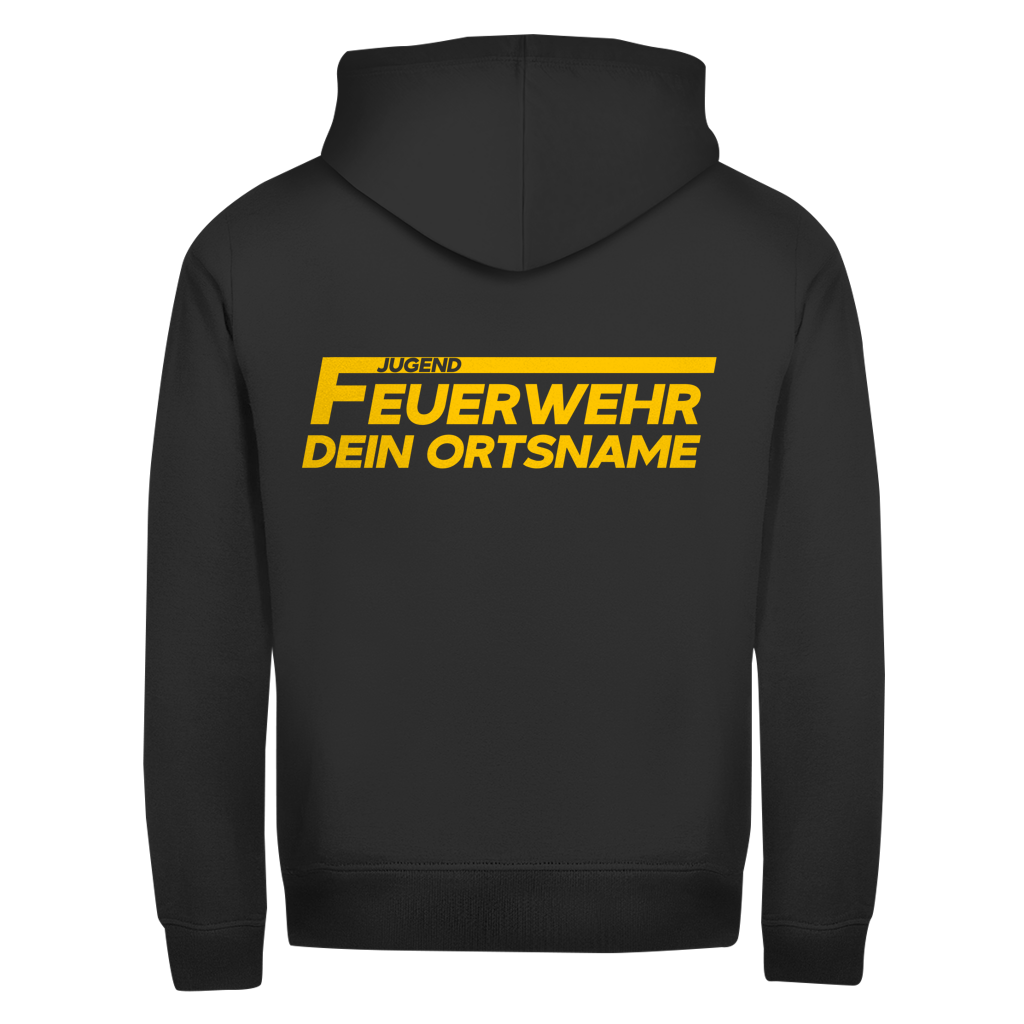 Unisex Zipper Hoodie - Jugendfeuerwehr Gelb [Personalisierbar]