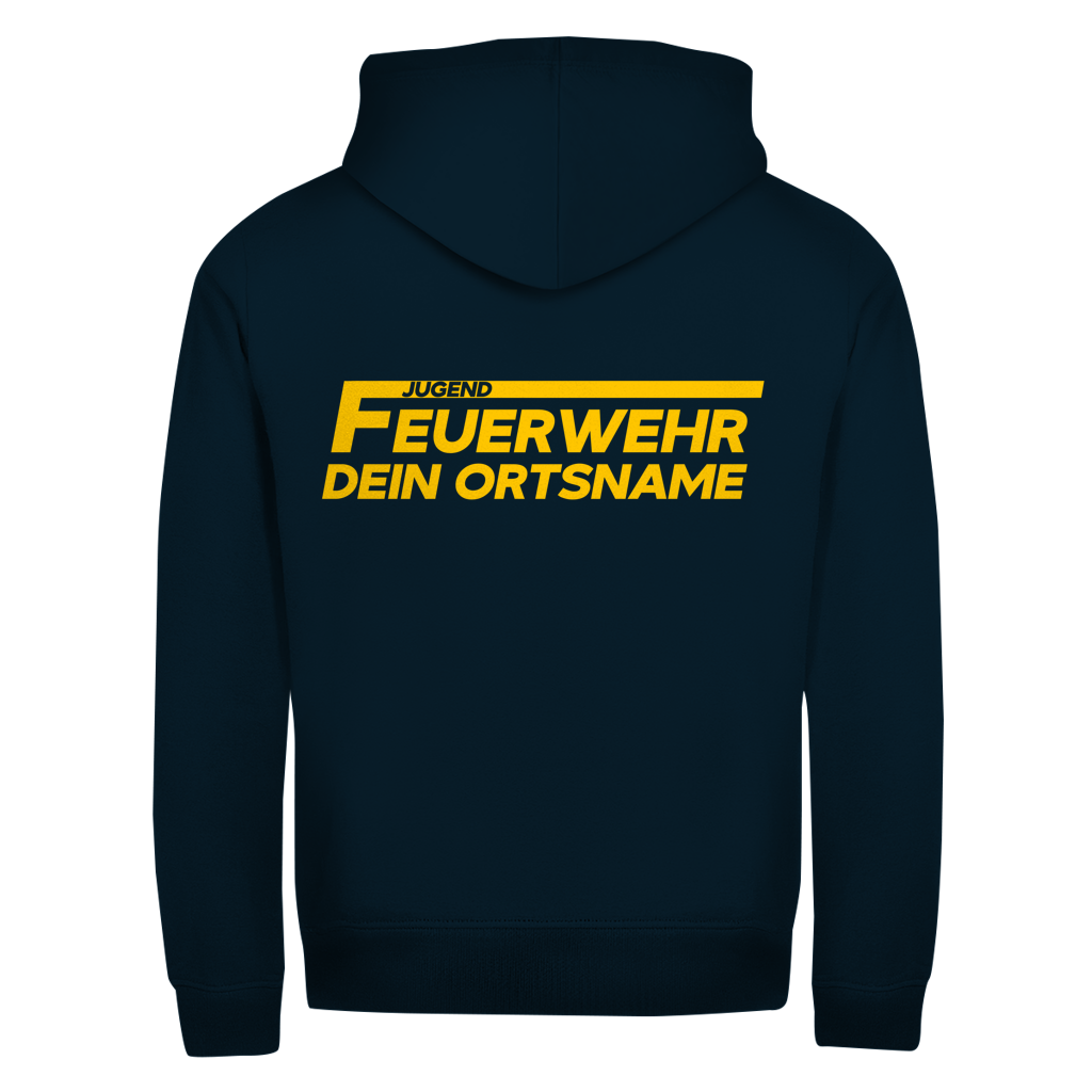 Unisex Zipper Hoodie - Jugendfeuerwehr Gelb [Personalisierbar]