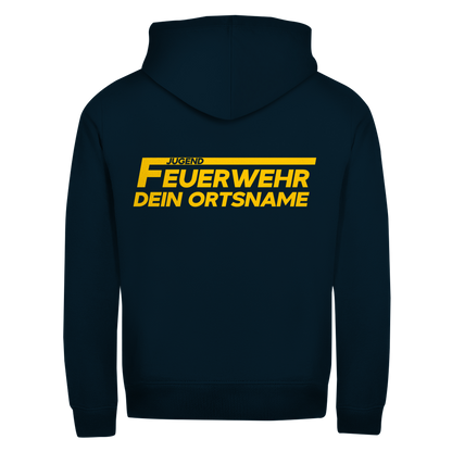 Unisex Zipper Hoodie - Jugendfeuerwehr Gelb [Personalisierbar]