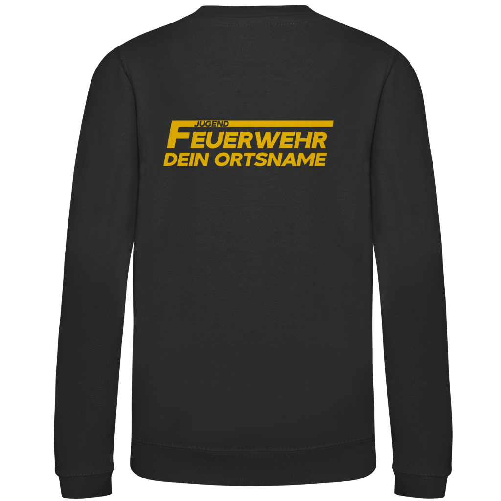 Kinder Sweatshirt - Jugendfeuerwehr Gelb [Personalisierbar]