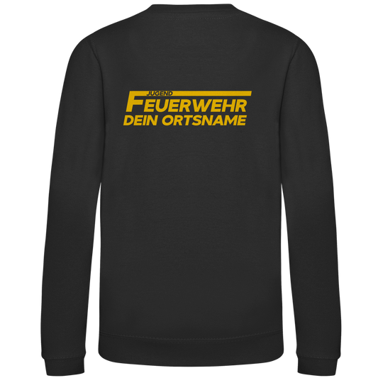 Kinder Sweatshirt - Jugendfeuerwehr Gelb [Personalisierbar]
