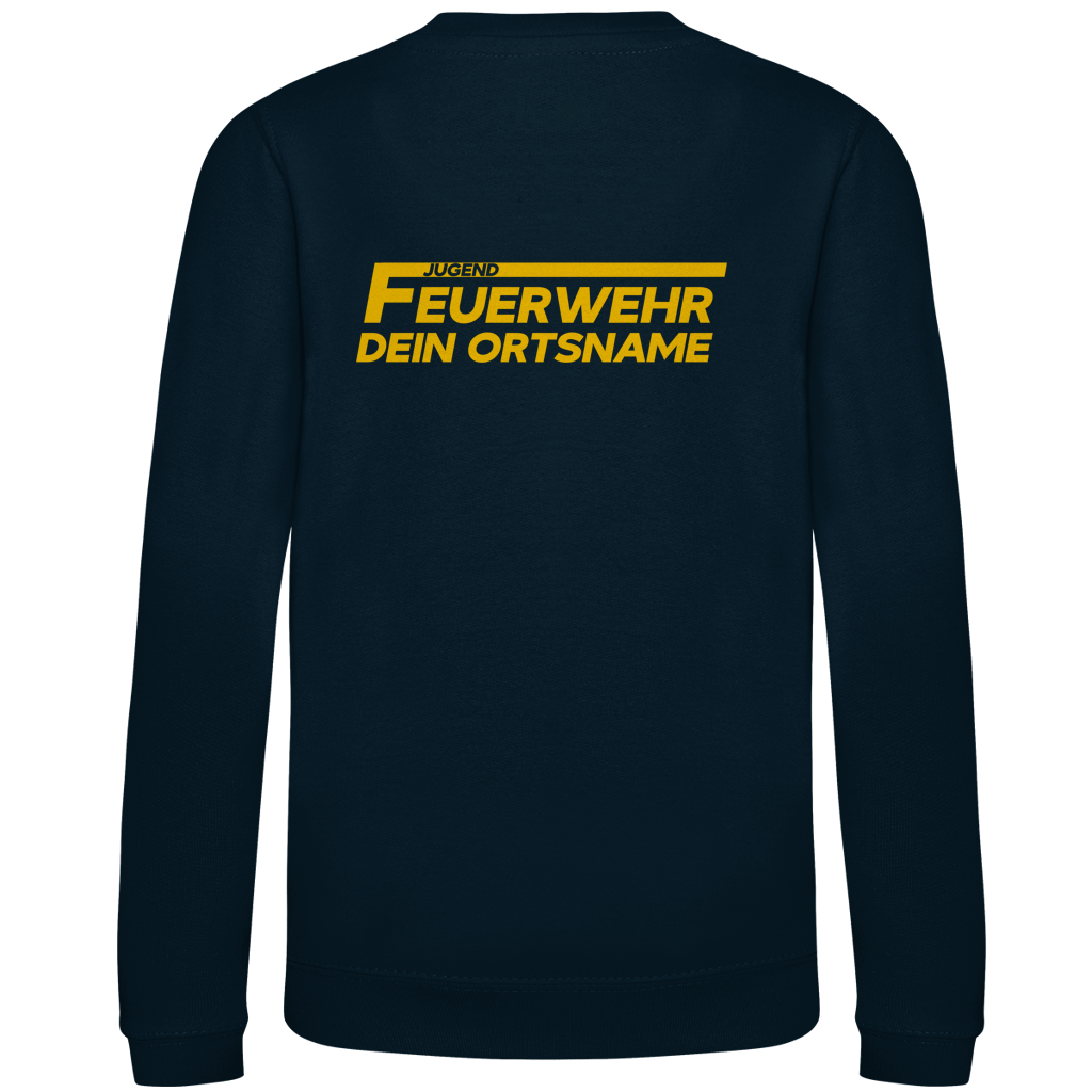 Kinder Sweatshirt - Jugendfeuerwehr Gelb [Personalisierbar]