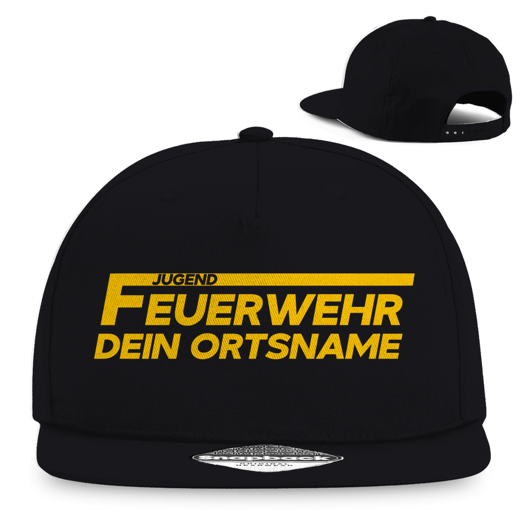 Snapback Rapper Cap - Jugendfeuerwehr Gelb [Personalisierbar]