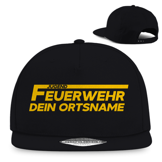 Snapback Rapper Cap - Jugendfeuerwehr Gelb [Personalisierbar]