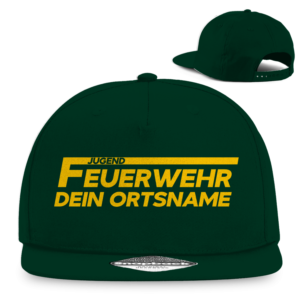 Snapback Rapper Cap - Jugendfeuerwehr Gelb [Personalisierbar]