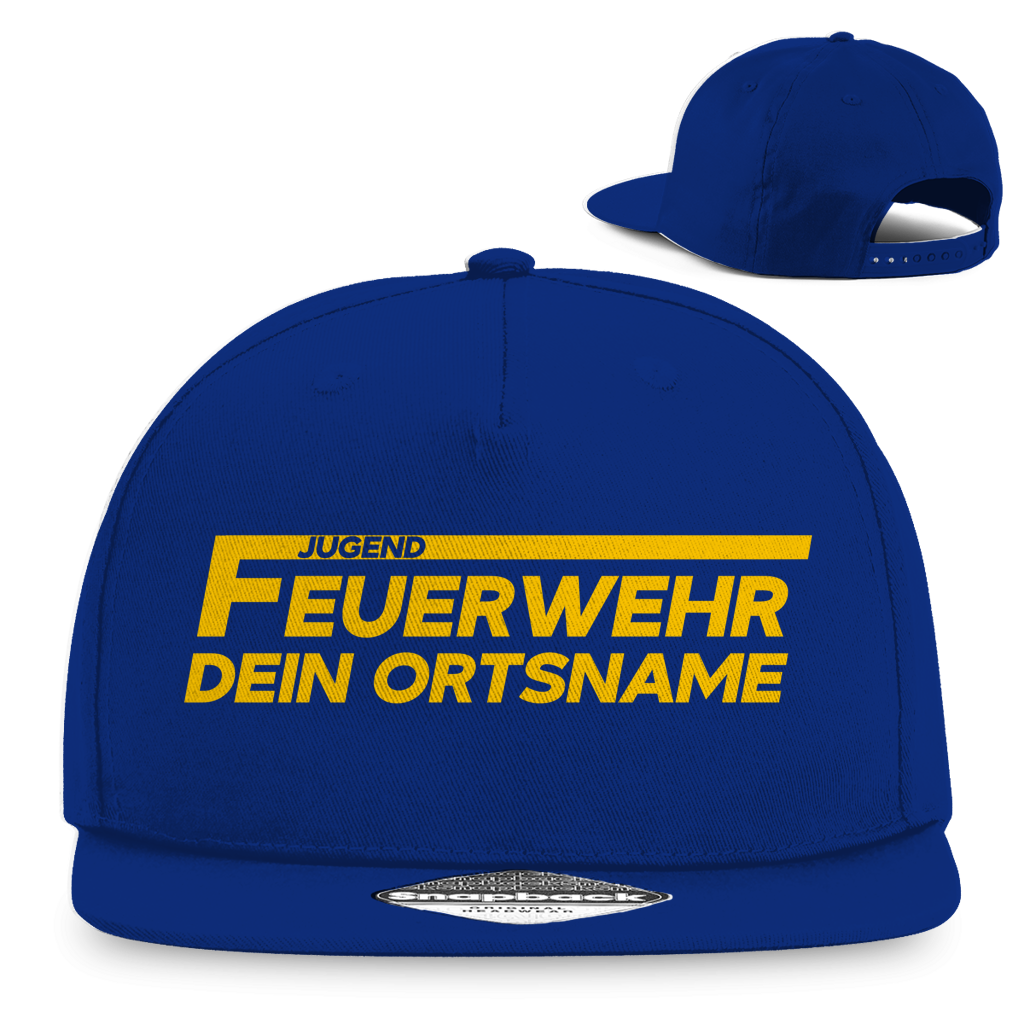 Snapback Rapper Cap - Jugendfeuerwehr Gelb [Personalisierbar]