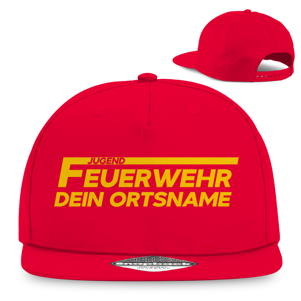Snapback Rapper Cap - Jugendfeuerwehr Gelb [Personalisierbar]