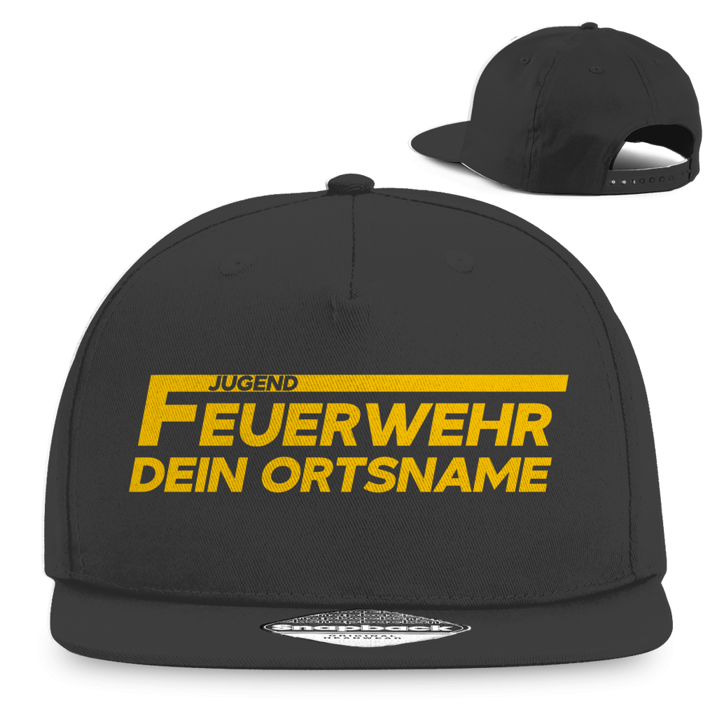 Snapback Rapper Cap - Jugendfeuerwehr Gelb [Personalisierbar]