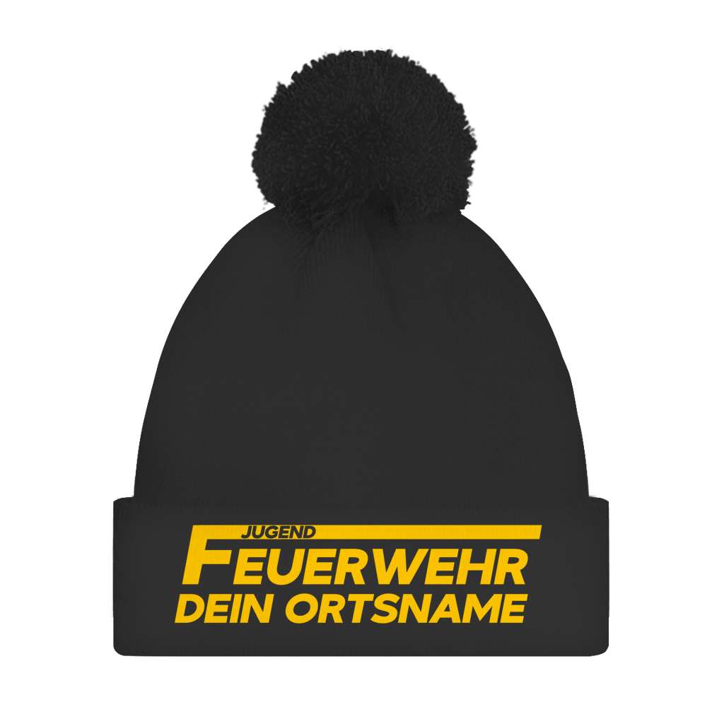 Bommelmütze - Jugendfeuerwehr Gelb [Personalisierbar]