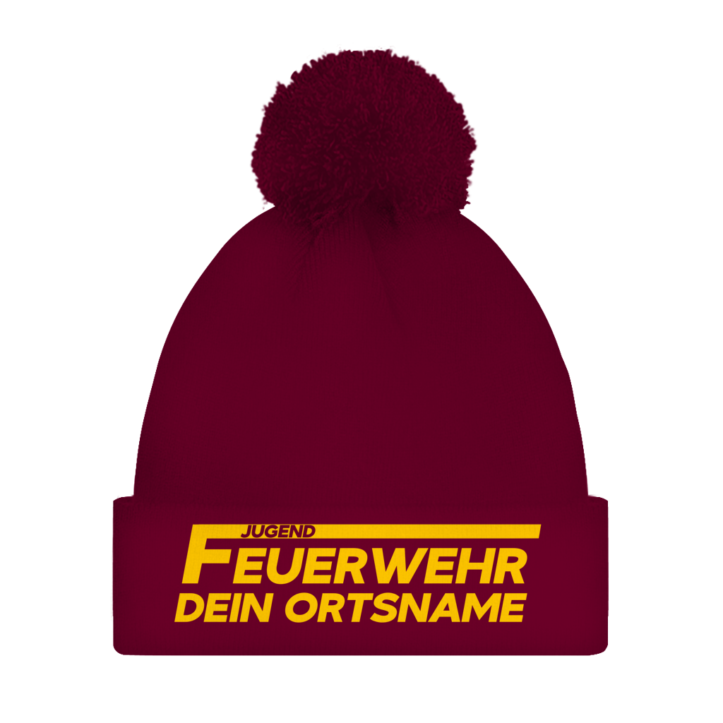 Bommelmütze - Jugendfeuerwehr Gelb [Personalisierbar]