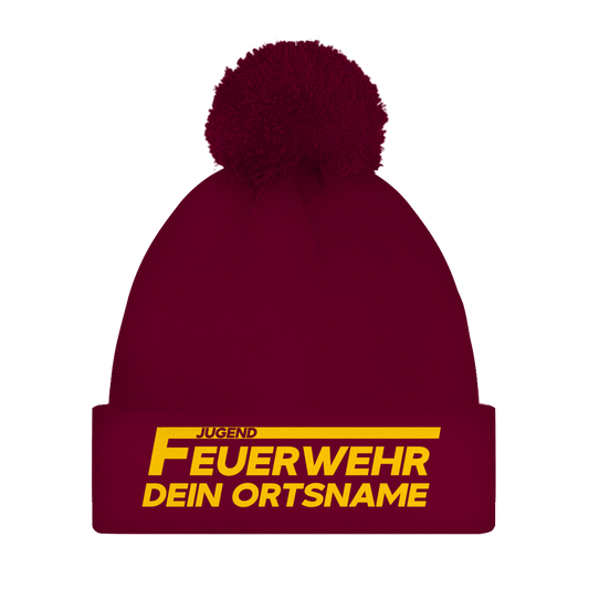 Bommelmütze - Jugendfeuerwehr Gelb [Personalisierbar]