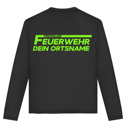 Unisex Langarmshirt - Freiwillige Feuerwehr Grün [Personalisierbar]