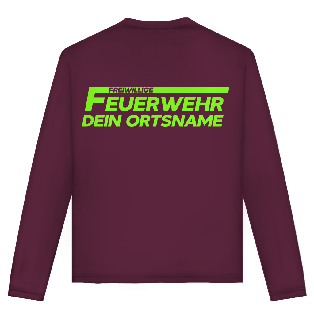 Unisex Langarmshirt - Freiwillige Feuerwehr Grün [Personalisierbar]
