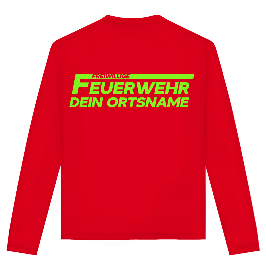 Unisex Langarmshirt - Freiwillige Feuerwehr Grün [Personalisierbar]