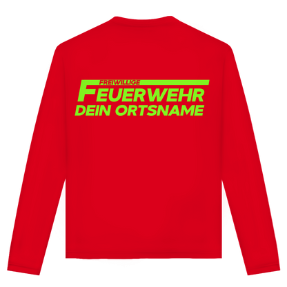 Unisex Langarmshirt - Freiwillige Feuerwehr Grün [Personalisierbar]