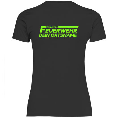 Damen T-Shirt - Freiwillige Feuerwehr Grün [Personalisierbar]