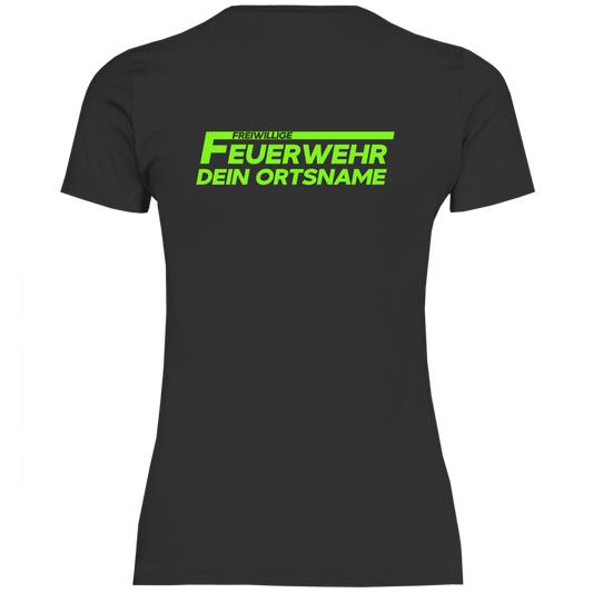 Damen T-Shirt - Freiwillige Feuerwehr Grün [Personalisierbar]