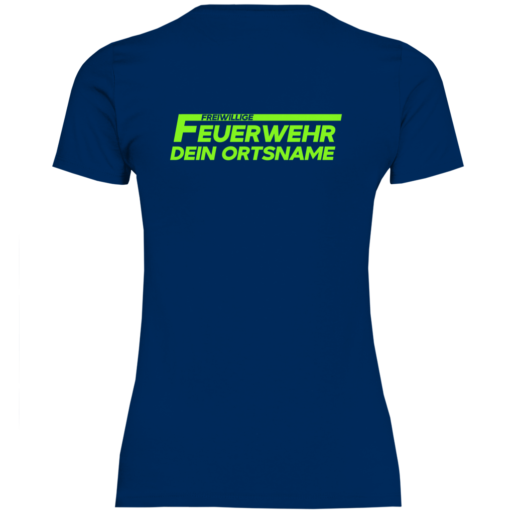 Damen T-Shirt - Freiwillige Feuerwehr Grün [Personalisierbar]