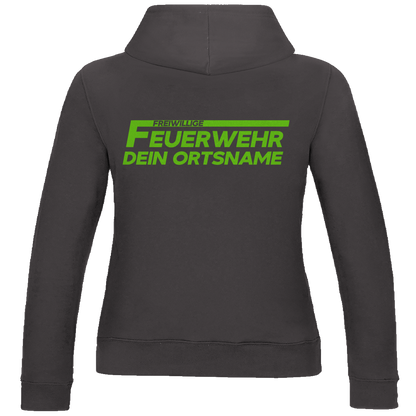 Damen Hoodie - Freiwillige Feuerwehr Grün [Personalisierbar]