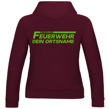 Damen Hoodie - Freiwillige Feuerwehr Grün [Personalisierbar]
